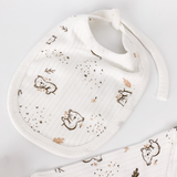 Set Hainute 5 Piese Bebelusi - Salopeta Alba, Paturica si Accesorii