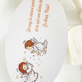 Trusou botez complet cu rochita eleganta si lumanare personalizata hand made - Ania