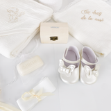 Trusou botez complet cu rochita eleganta si lumanare personalizata hand made - Ania