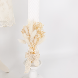 Trusou botez complet cu rochita eleganta si lumanare ceara naturala - Inez