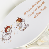 Trusou personalizat botez cu cufar, muselina si lumanare hand made - Alesia