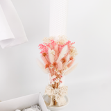 Trusou botez complet cu rochita eleganta si lumanare ceara naturala - Zmaranda