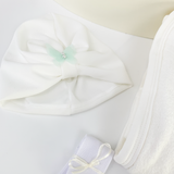 Trusou botez complet cu rochita eleganta si lumanare personalizata manual - Ionita