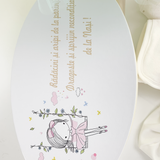Trusou botez complet cu rochita eleganta si lumanare personalizata manual - Ionita