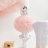 Trusou botez complet cu rochita eleganta si lumanare personalizata manual - Adelaide