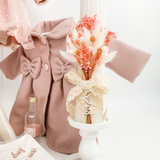 Trusou botez complet cu rochita eleganta si lumanare personalizata manual - Roxane