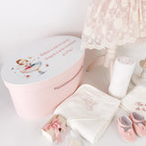 Trusou botez complet cu rochita eleganta si lumanare personalizata hand made - Danina