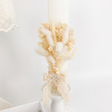Trusou botez complet cu rochita eleganta si lumanare personalizata hand made - Crinuta