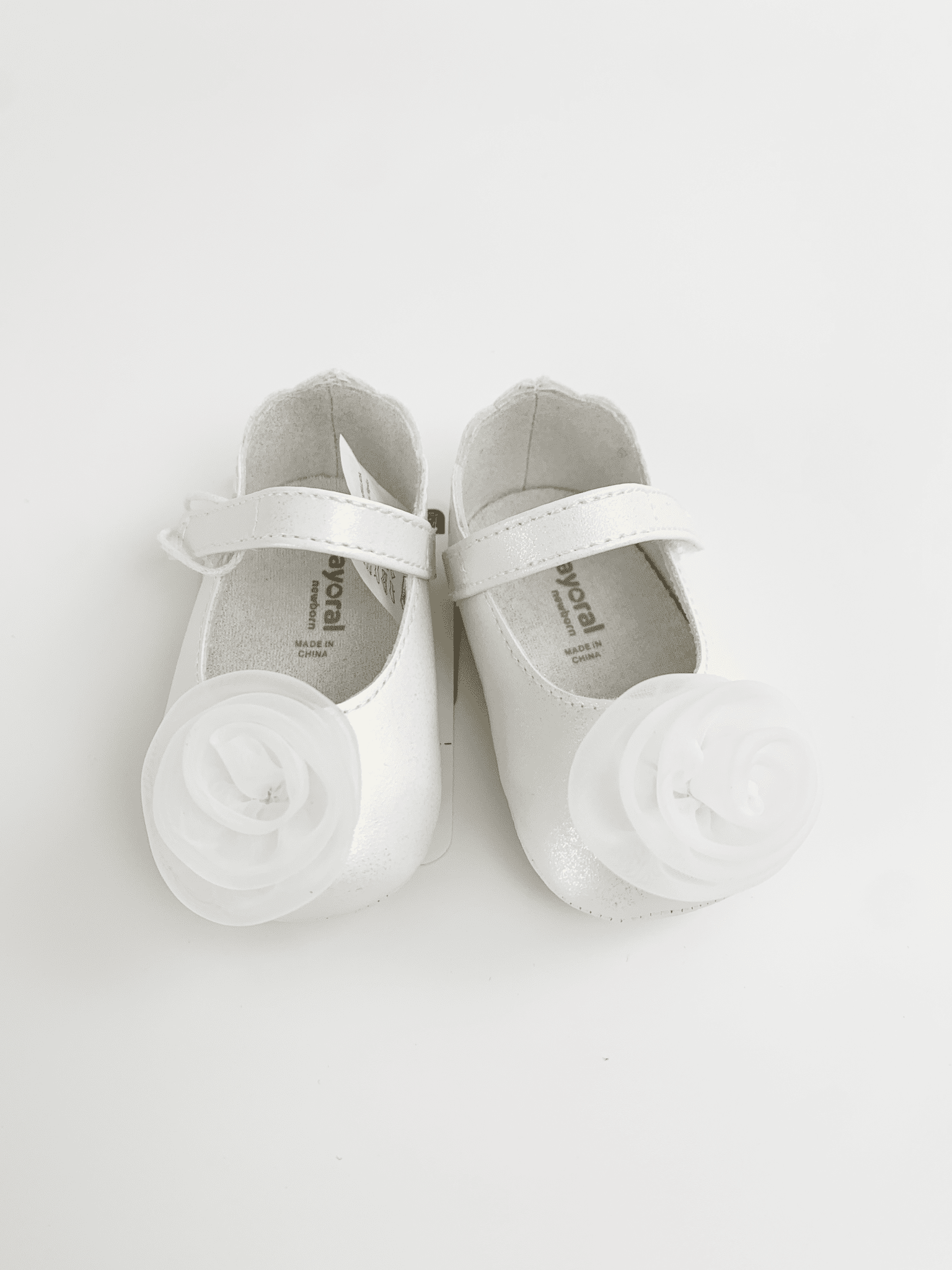 Balerini cu floricica albi - Mayoral - Botez bebelusi