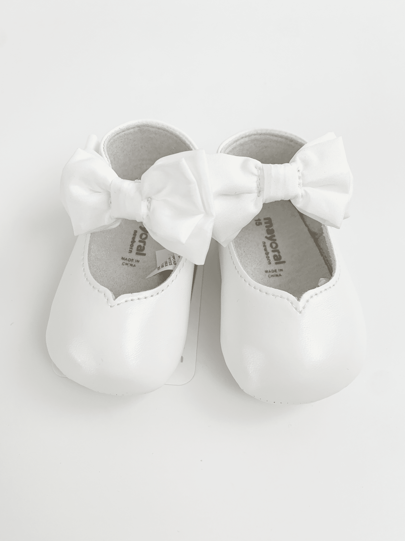 Balerini cu fundita albi - Mayoral - Botez bebelusi