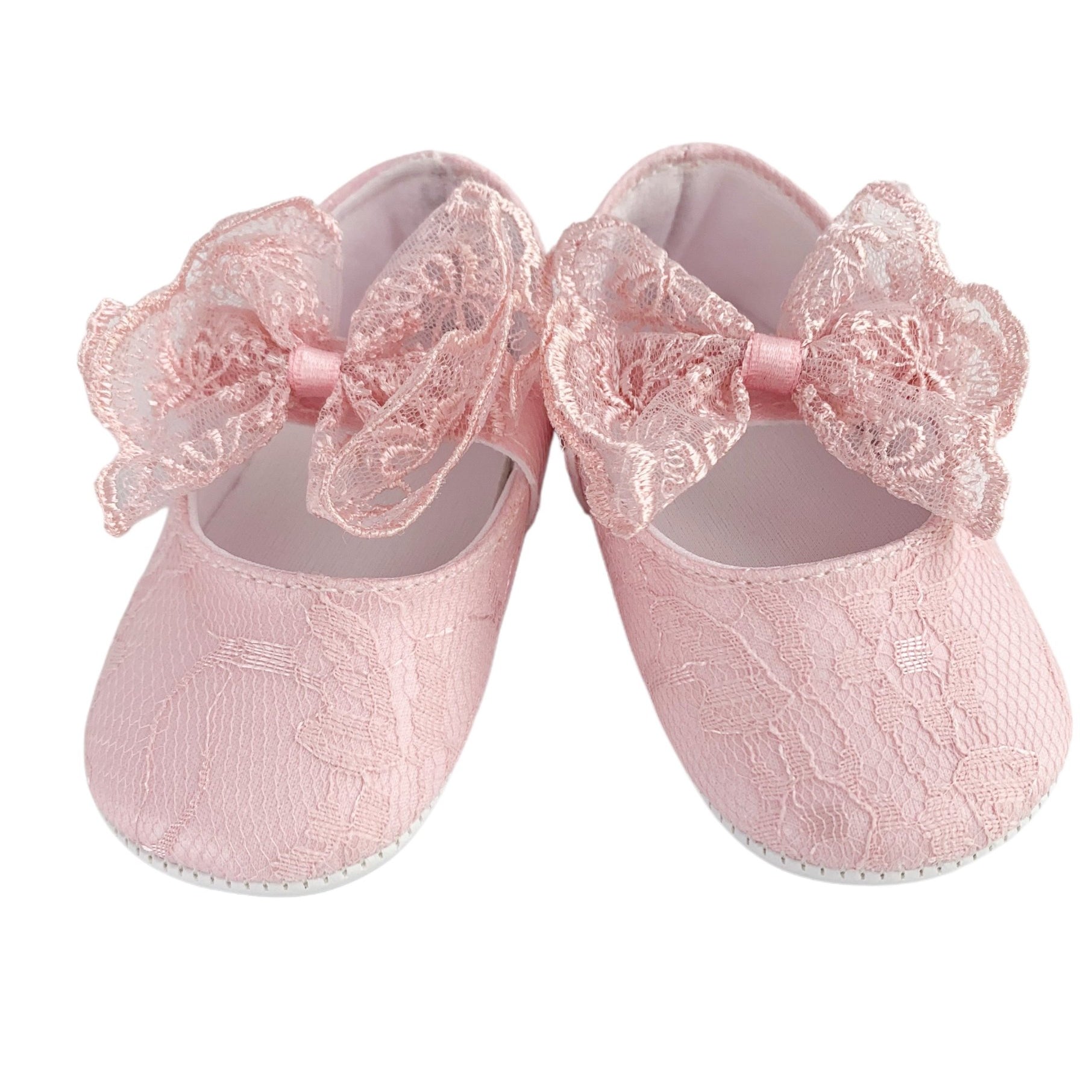 Balerini roz cu dantela - Botez bebelusi