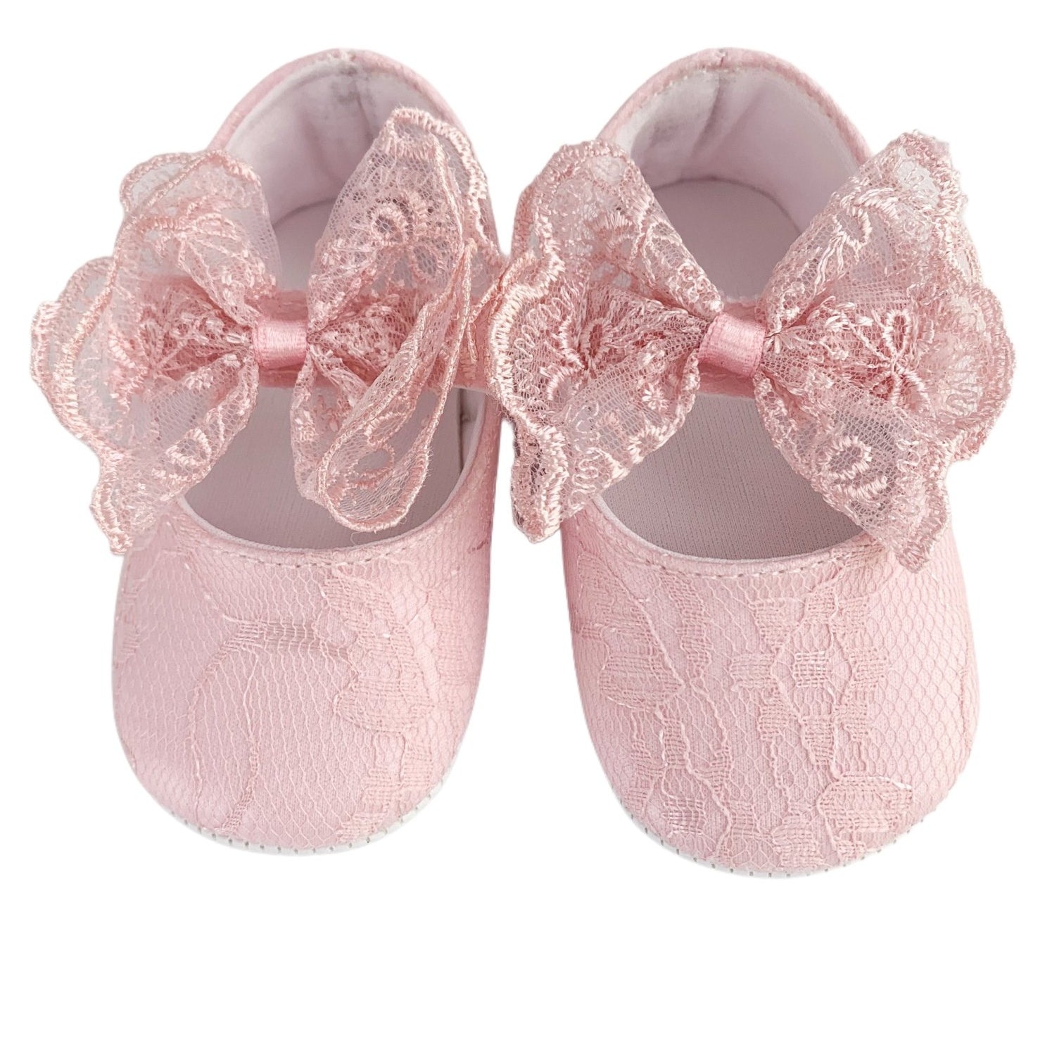 Balerini roz cu dantela - Botez bebelusi