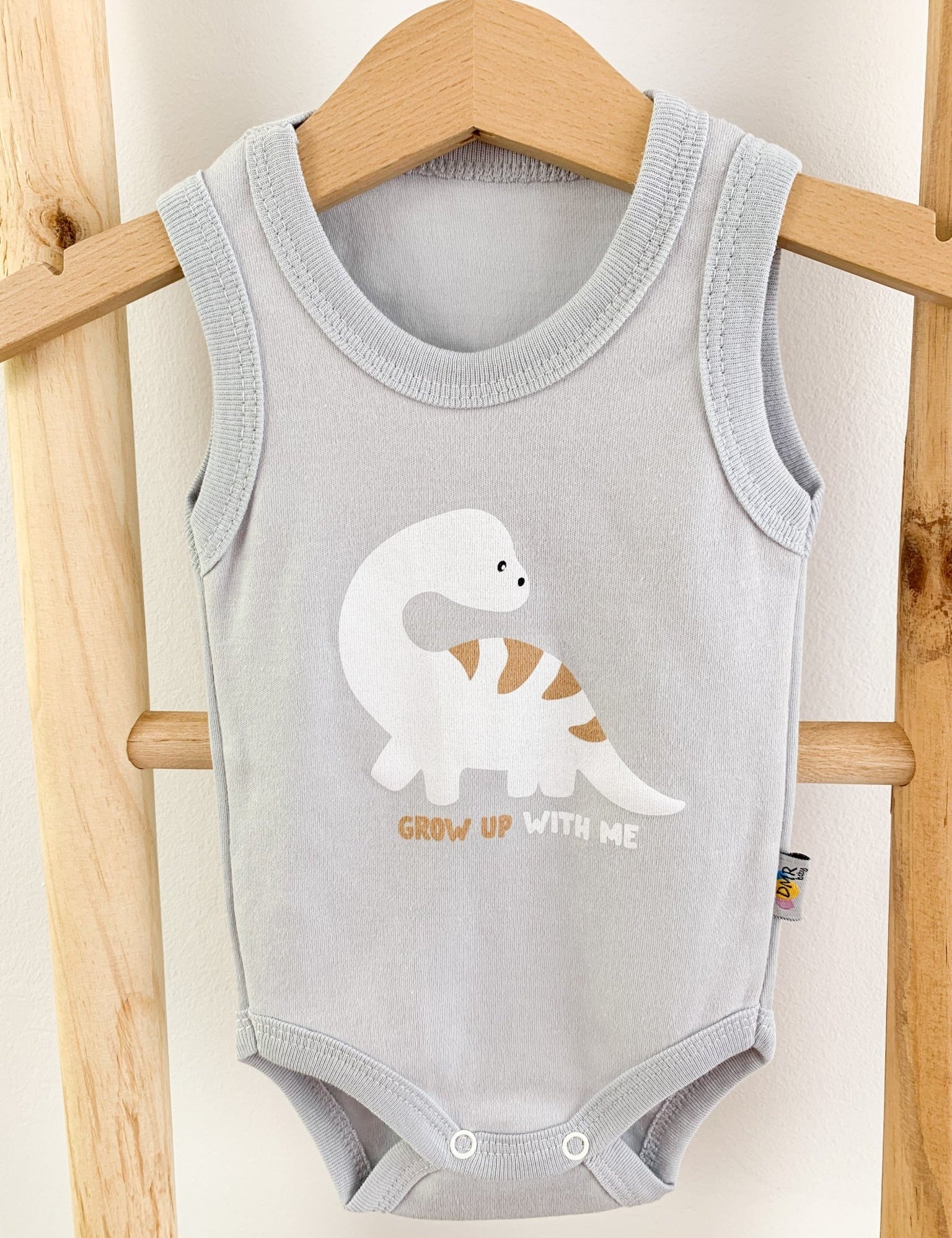 Body bebelus - bleu cu dinozaur - Botez bebelusi