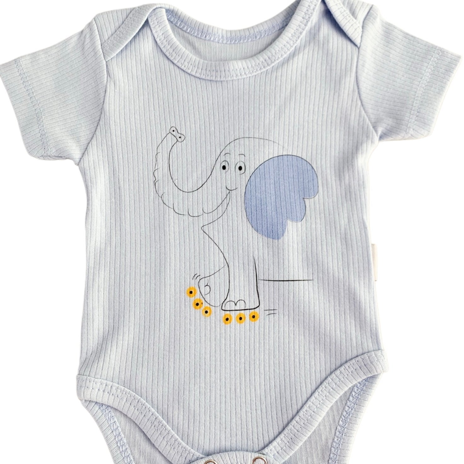 Body bebelus - bleu cu elefantel - Botez bebelusi