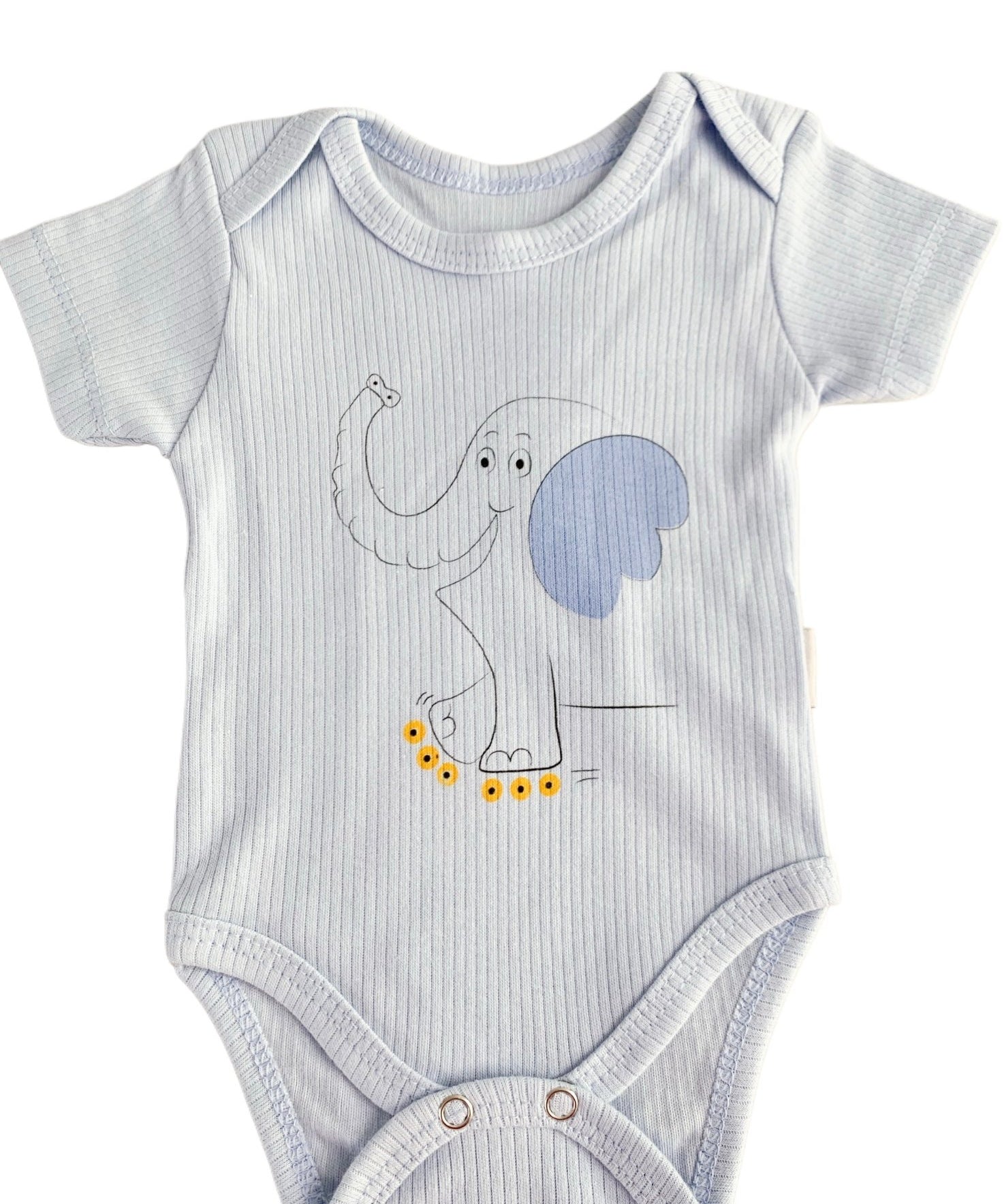 Body bebelus - bleu cu elefantel - Botez bebelusi