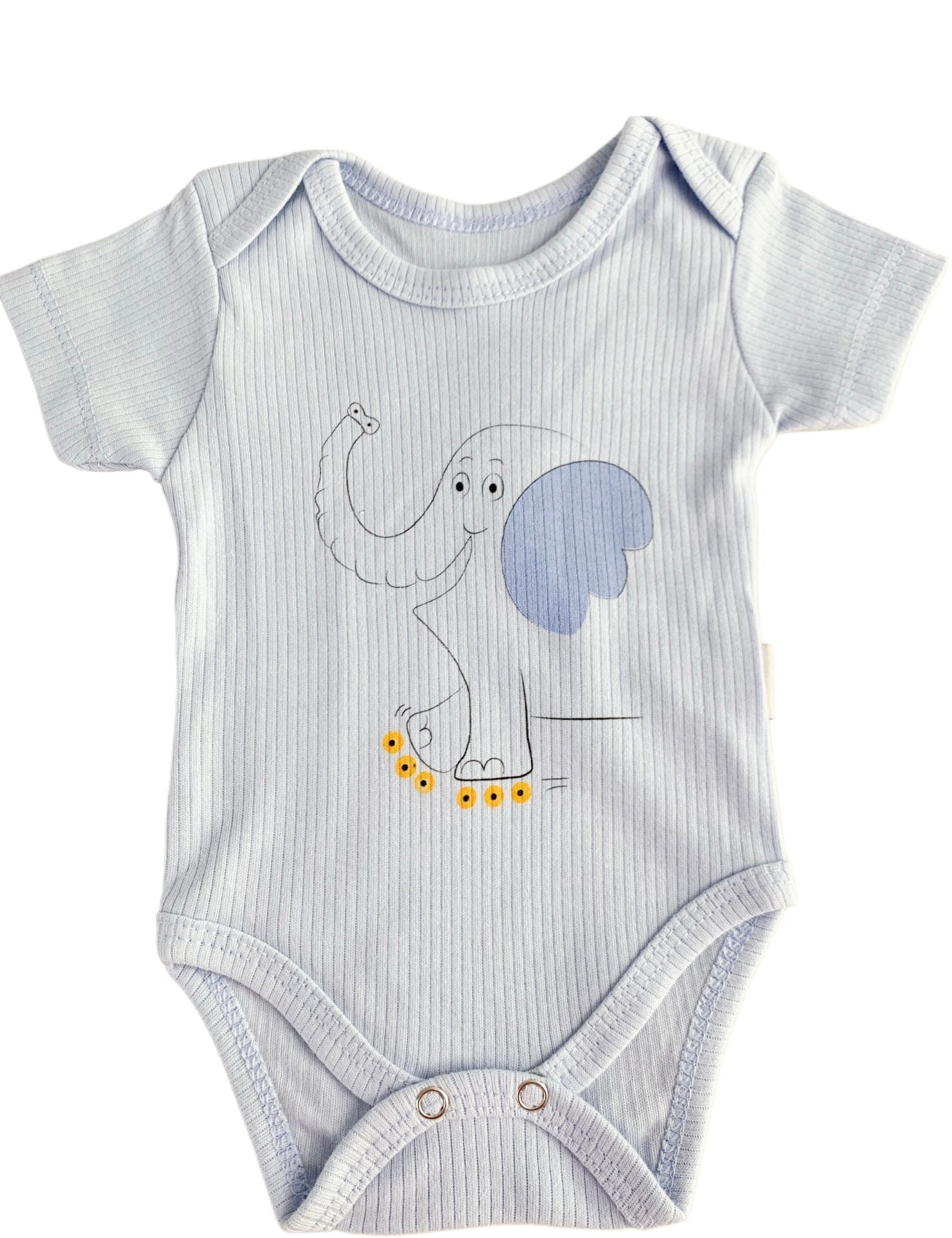 Body bebelus - bleu cu elefantel - Botez bebelusi