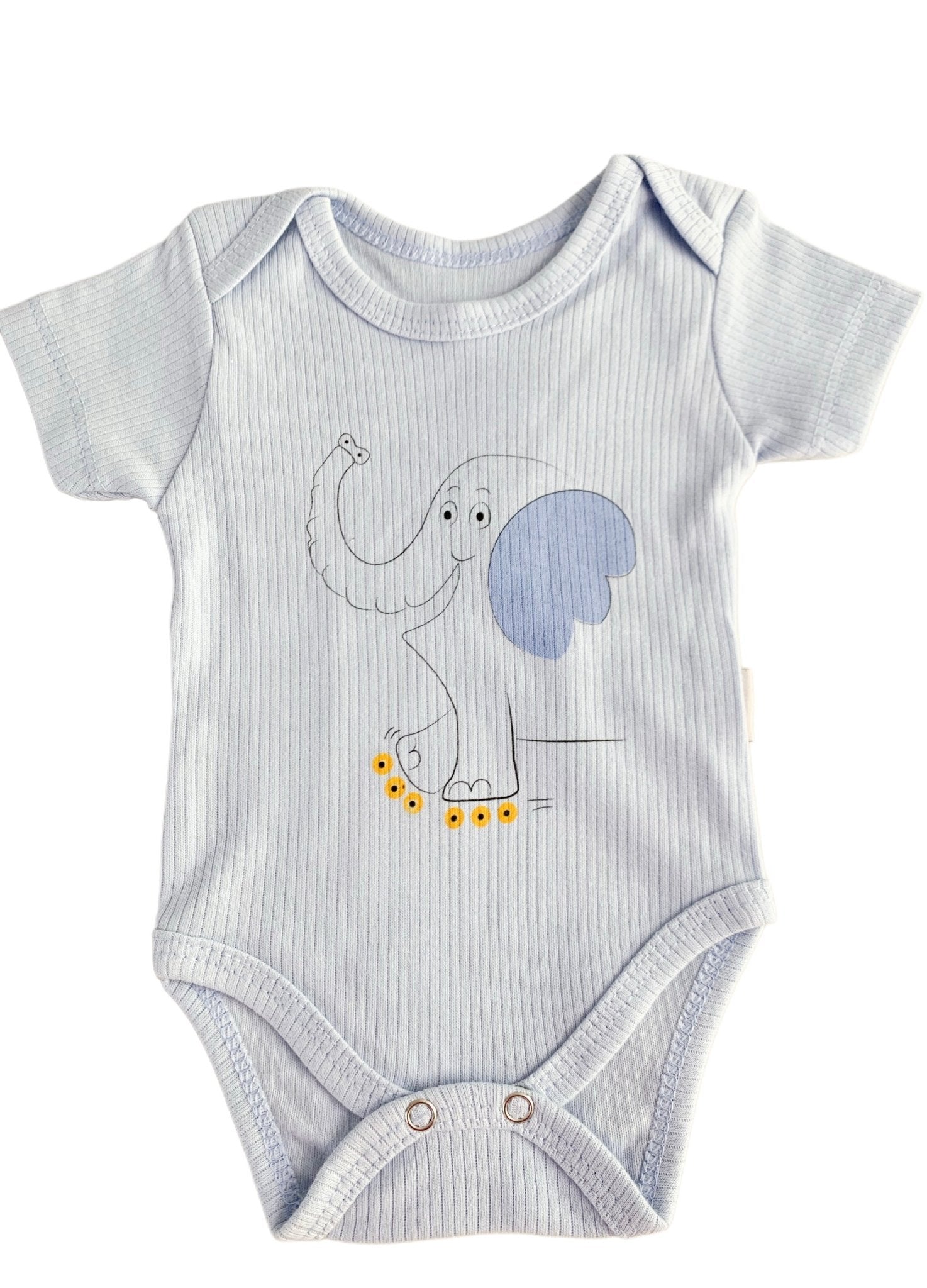 Body bebelus - bleu cu elefantel - Botez bebelusi