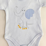 Body bebelus - bleu cu elefantel - Botez bebelusi