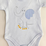 Body bebelus - bleu cu elefantel - Botez bebelusi