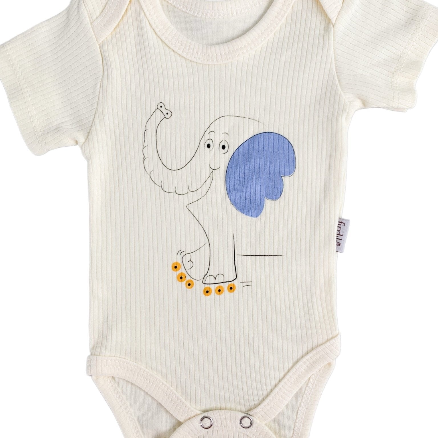 Body bebelus - ivoire cu elefantel - Botez bebelusi