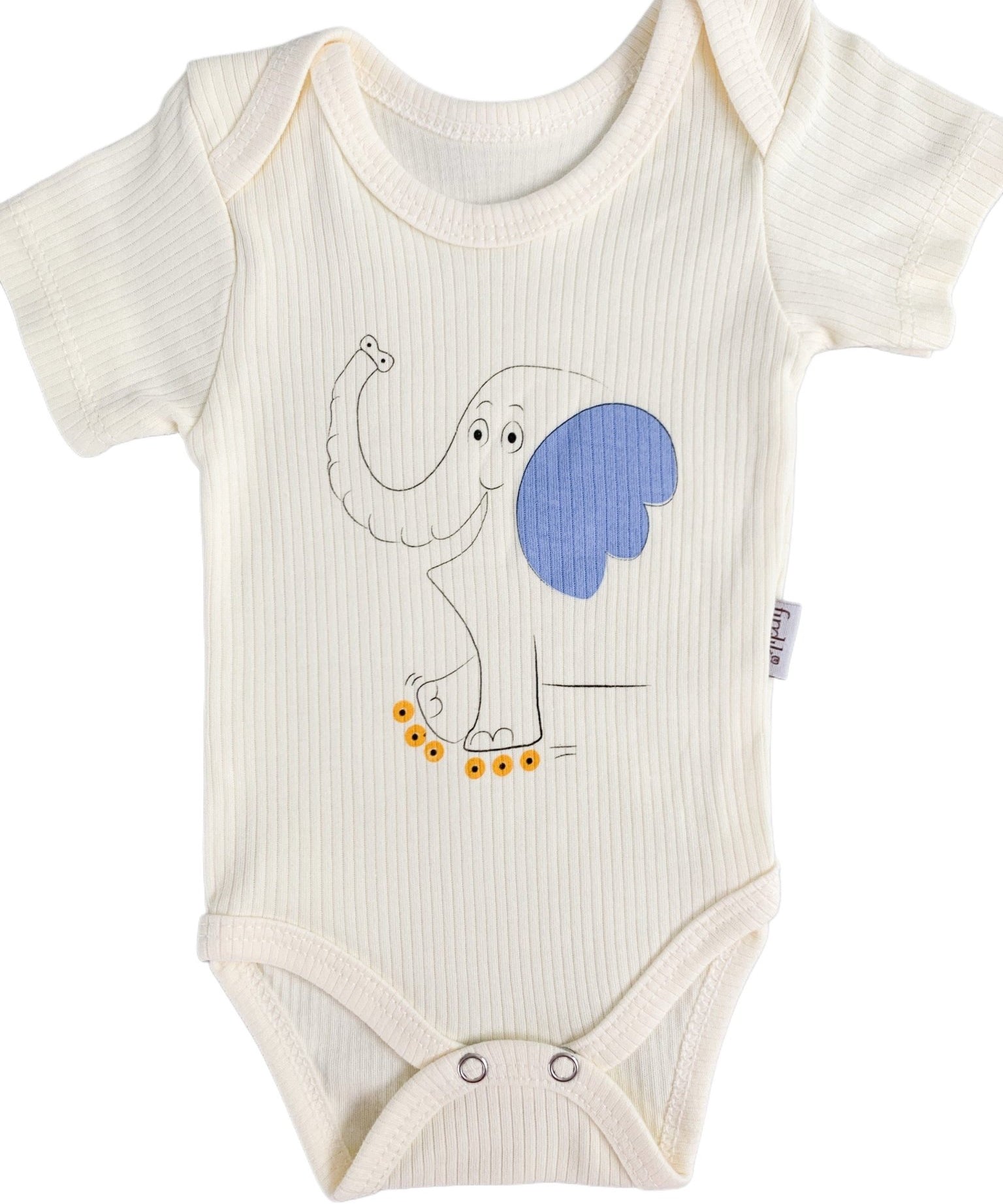 Body bebelus - ivoire cu elefantel - Botez bebelusi