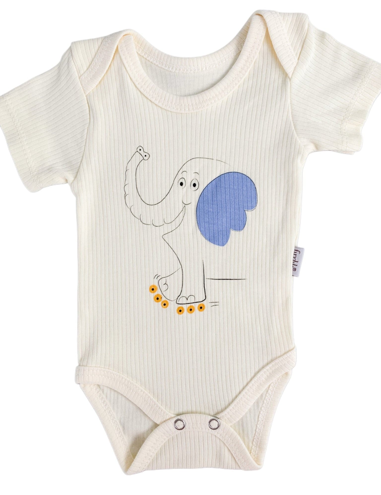 Body bebelus - ivoire cu elefantel - Botez bebelusi