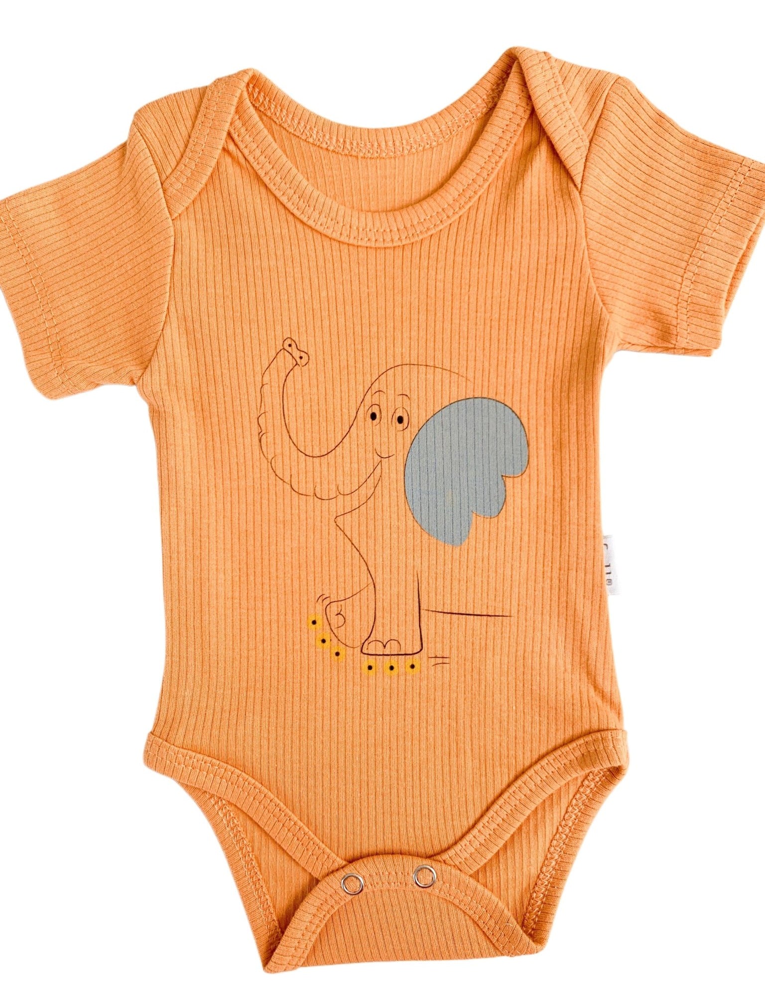 Body bebelus - portocaliu cu elefantel - Botez bebelusi