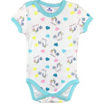 Body unicorn cu inimioare - Botez bebelusi