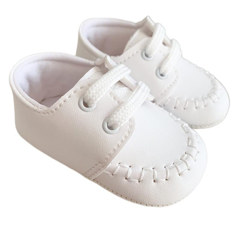 Botosei albi cu sireturi - Botez bebelusi