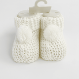 Botosei bebe tricotati - albi - Botez bebelusi