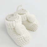 Botosei bebe tricotati - albi - Botez bebelusi