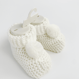 Botosei bebe tricotati - albi - Botez bebelusi