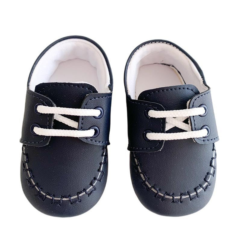 Botosei bleumarin cu sireturi - Botez bebelusi