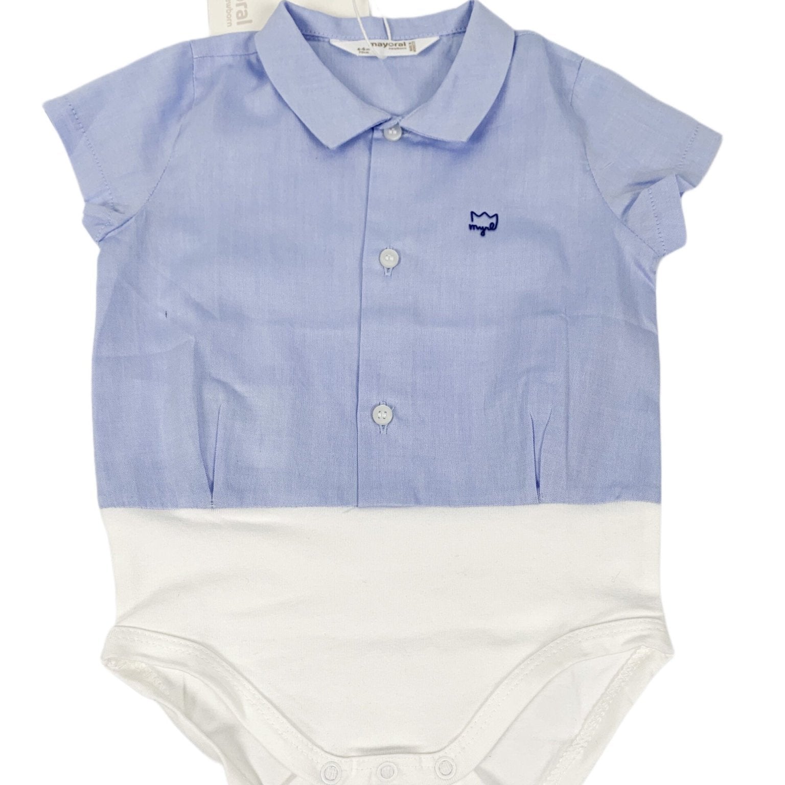 Camasa tip body albastra - Botez bebelusi