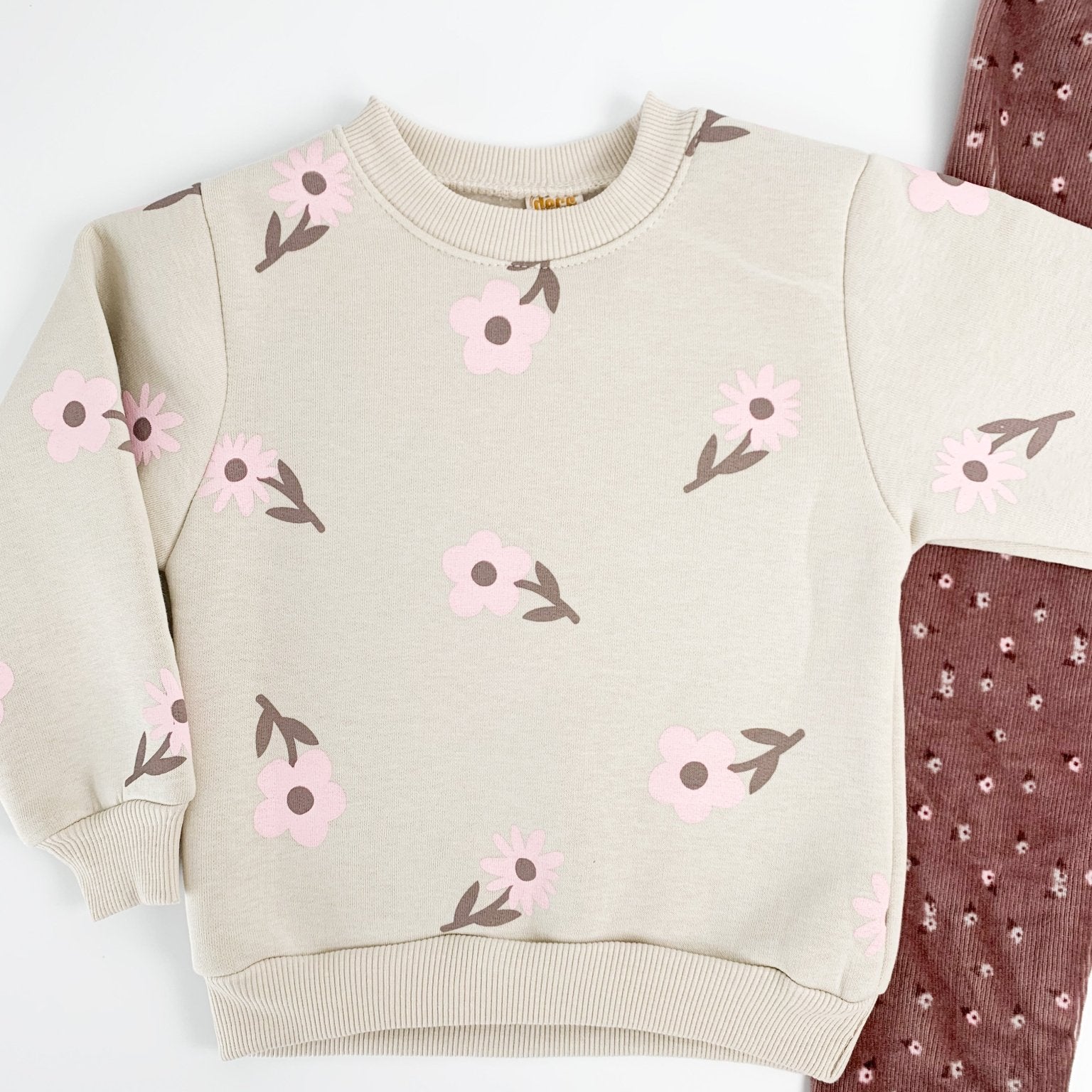 Compleu Dariana 2 piese - bej maro - Botez bebelusi