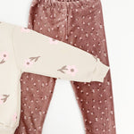 Compleu Dariana 2 piese - bej maro - Botez bebelusi