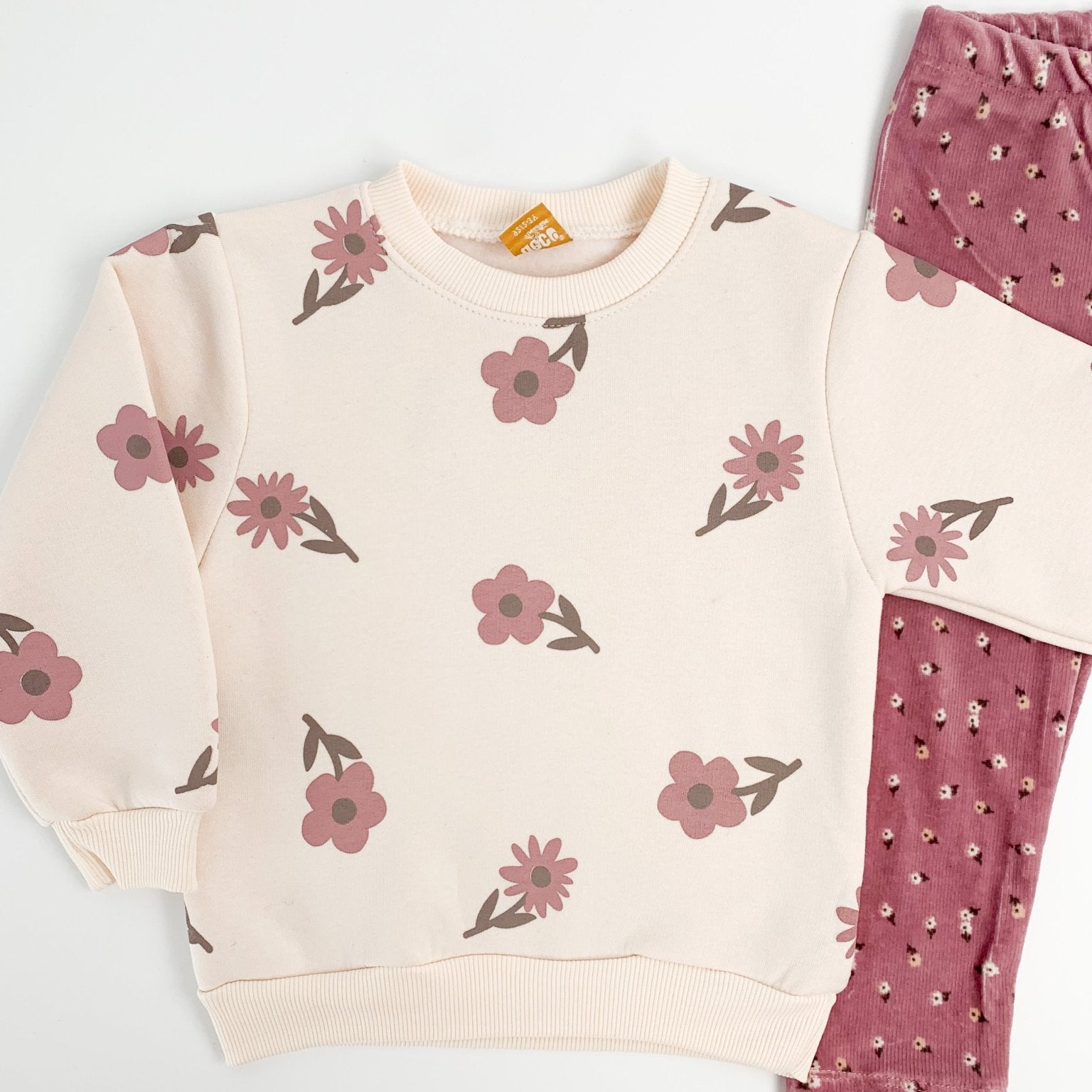 Compleu Dariana 2 piese - crem visiniu - Botez bebelusi