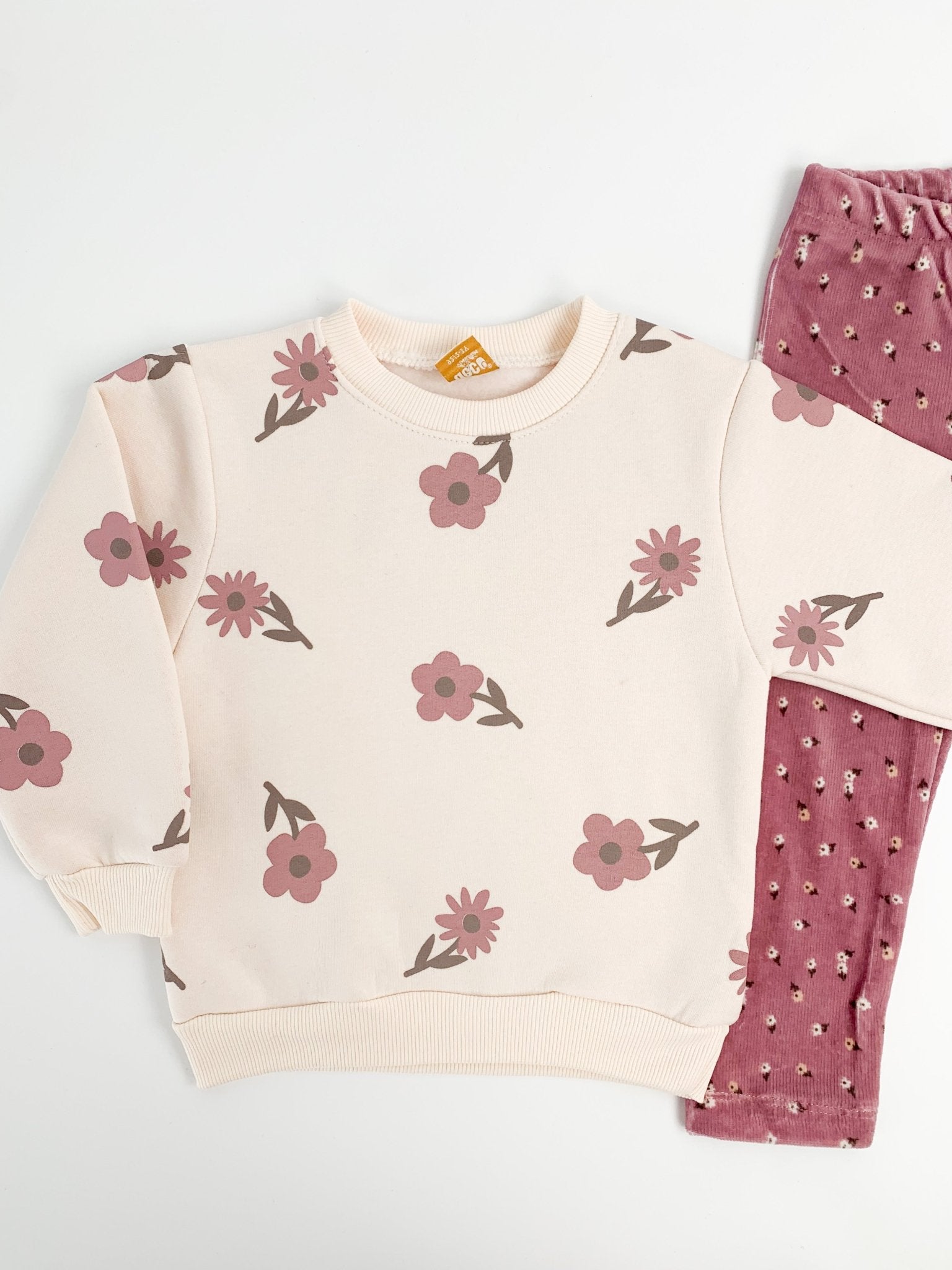 Compleu Dariana 2 piese - crem visiniu - Botez bebelusi