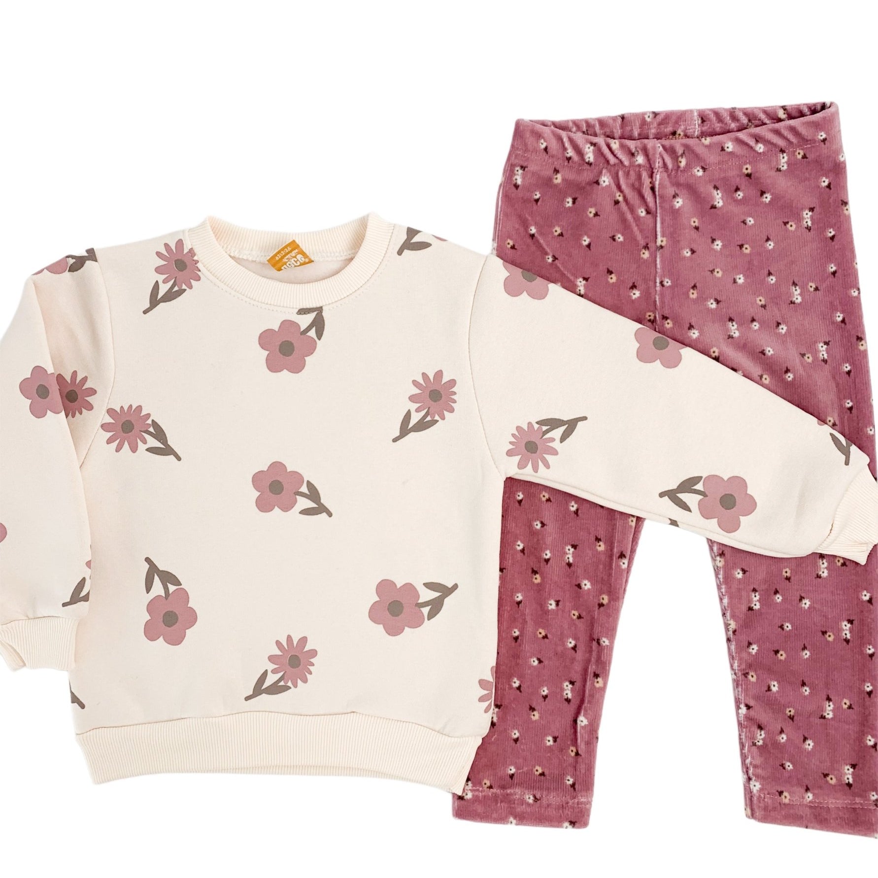 Compleu Dariana 2 piese - crem visiniu - Botez bebelusi