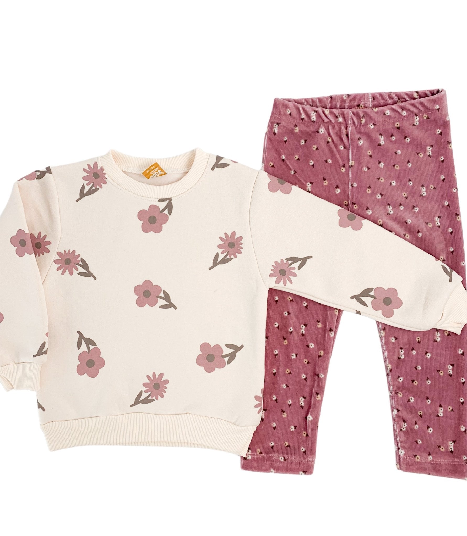 Compleu Dariana 2 piese - crem visiniu - Botez bebelusi