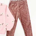 Compleu Dariana 2 piese - roz maro - Botez bebelusi