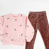 Compleu Dariana 2 piese - roz maro - Botez bebelusi