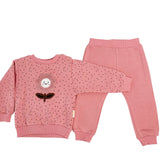 Compleu Elena 2 piese - roz - Botez bebelusi