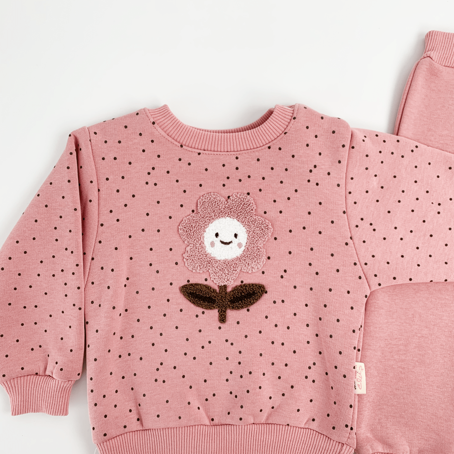 Compleu Elena 2 piese - roz - Botez bebelusi