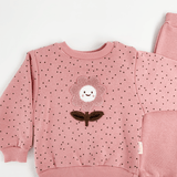 Compleu Elena 2 piese - roz - Botez bebelusi