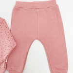 Compleu Elena 2 piese - roz - Botez bebelusi