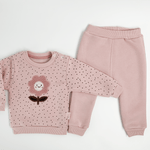 Compleu Elena 2 piese - roz pal - Botez bebelusi