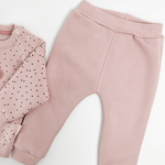 Compleu Elena 2 piese - roz pal - Botez bebelusi