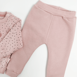 Compleu Elena 2 piese - roz pal - Botez bebelusi