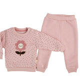 Compleu Elena 2 piese - roz pal - Botez bebelusi